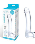 Glas 7Inch Realistic Curved Dildo Clear Default Title Glass Glas