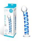 Glas 7.5Inch Spiral Glass Dildo Blue Default Title Glass Glas