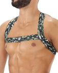 Fetish Elastic Harness Khaki Camouflage - Size : M/L Default Title Apparel for Men TOF Paris