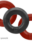Hunkyjunk Huj3 C-Ring 3-Pack Cherry / Tar Ice Cock Rings Hunkyjunk