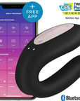 Satisfyer Double Joy Vibrator Black Stimulators Satisfyer
