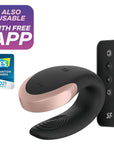 Satisfyer Double Love Partner Vibrator With Remote Control Black Stimulators Satisfyer