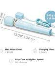 Le Wand Powerful Plug In Vibrating Massager Light Blue Wands Le Wand