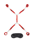 Lux Fetish 7 Piece Bed Spreader Red Restraints Lux Fetish