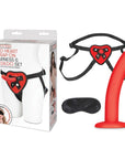 Lux Fetish Red Heart Strap On Harness & 5Inch Dildo Set Default Title Strap-Ons Lux Fetish