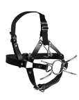 Ouch! Xtreme Head Harness With Spider Gag And Nose Hooks Black Gags OUCH XTREME