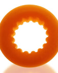 Oxballs Axis Rib Griphold Cockring In Orange Ice Cock Rings Oxballs