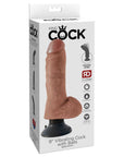 King Cock 8Inch Vibrating Cock With Balls - Tan Default Title Dildos & Dongs King Cock