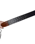 Prowler Red Leather And Wood Studded Paddle Default Title Crops Floggers & Paddles Prowler Red