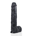 Shots RealRock Extra Long With Balls 13 Black Dildos & Dongs REALROCK