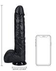 Shots RealRock Extra Long With Balls 13 Black Dildos & Dongs REALROCK