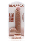 Shots RealRock Extra Long With Balls 15 Tan Default Title Dildos & Dongs REALROCK