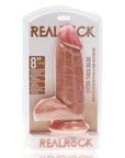 Shots RealRock Extra Thick With Balls 8 Flesh Default Title Dildos & Dongs REALROCK