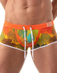 Floral Swim Trunk Yellow - Size : XL Apparel for Men TOF Paris