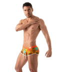 Floral Swim Trunk Yellow - Size : S Default Title Apparel for Men TOF Paris