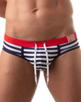 Iconic Swim Briefs - Sailor Navy Blue - Size : S Apparel for Men TOF Paris