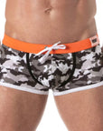 Iconic Swim Trunks - Grey Camouflage - Size : S Apparel for Men TOF Paris