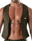 Patriot Chain Vest - Khaki - Size : L Apparel for Men TOF Paris
