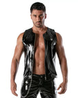 Vinyl Zipped Tank Top Black - Size : L Default Title Apparel for Men TOF Paris