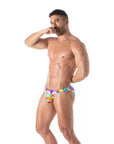 Print Swim Mini Briefs Purple - Size : XL Default Title Apparel for Men TOF Paris