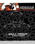 Willy Rings 3-Pack Cockrings Black - Adult Outlet
