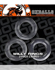 Willy Rings 3-Pack Cockrings Clear Default Title Cock Rings Oxballs