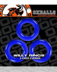 Willy Rings 3-Pack Cockrings Police Blue Default Title Cock Rings Oxballs