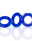 Willy Rings 3-Pack Cockrings Police Blue Cock Rings Oxballs