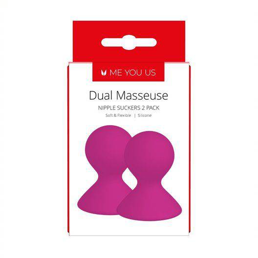 Me You Us Dual Masseuse Silicone Nipple Suckers 2 Pack Purple - Adult Outlet