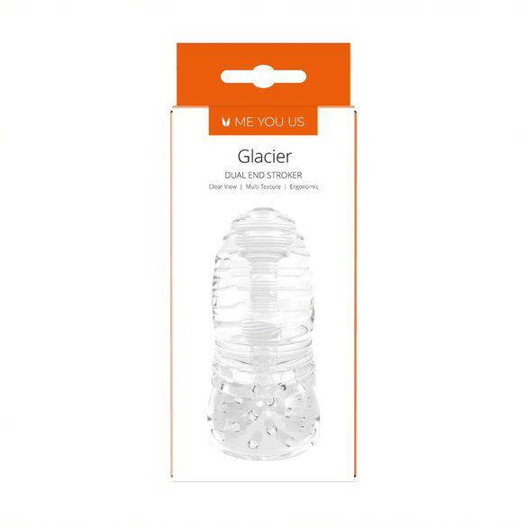 Me You Us Glacier Dual End Stroker Male Masturbator Transparent O - Adult Outlet