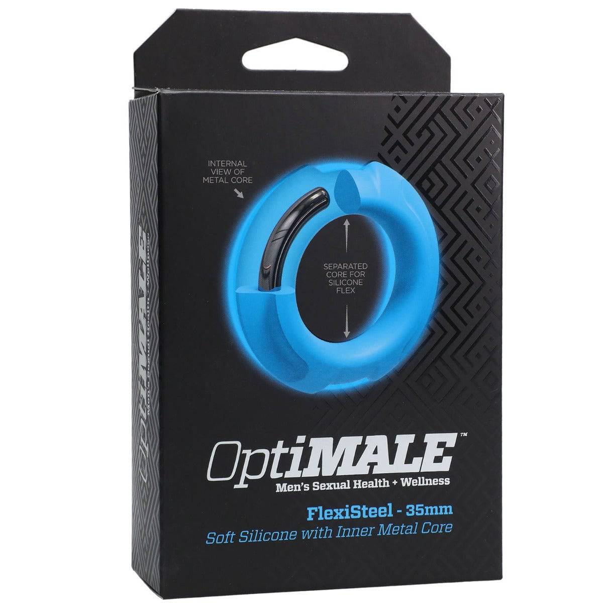 Optimale Flexisteel Silicone Metal Core Cock Ring Blue 35Mm - Adult Outlet