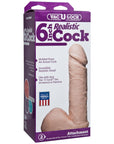 Doc Johnson Realistic Cock Vac U Lock White 6In - Adult Outlet