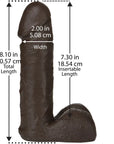 Doc Johnson Realistic Cock Vac U Lock Black 8"