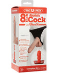 Doc Johnson Realistic Cock With Ultra Harness Vac U Lock White 8In - Adult Outlet