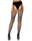 Leg Avenue Scale Net Suspender Hose Black OS