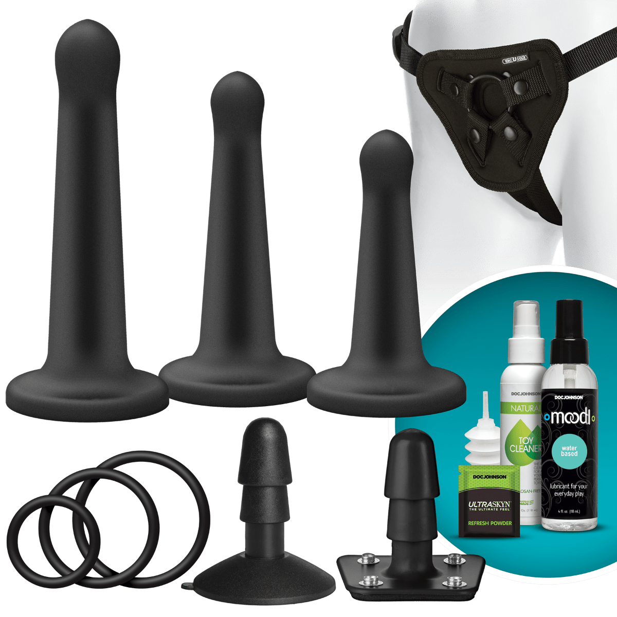 Doc Johnson Silicone Pegging Set - Adult Outlet