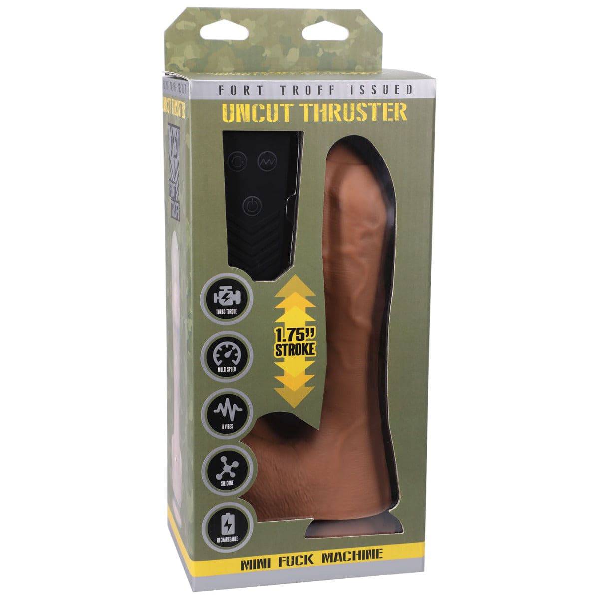 Fort Troff Uncut Thruster Mini Fuck Machine Rechargeable Silicone With Remote - Adult Outlet