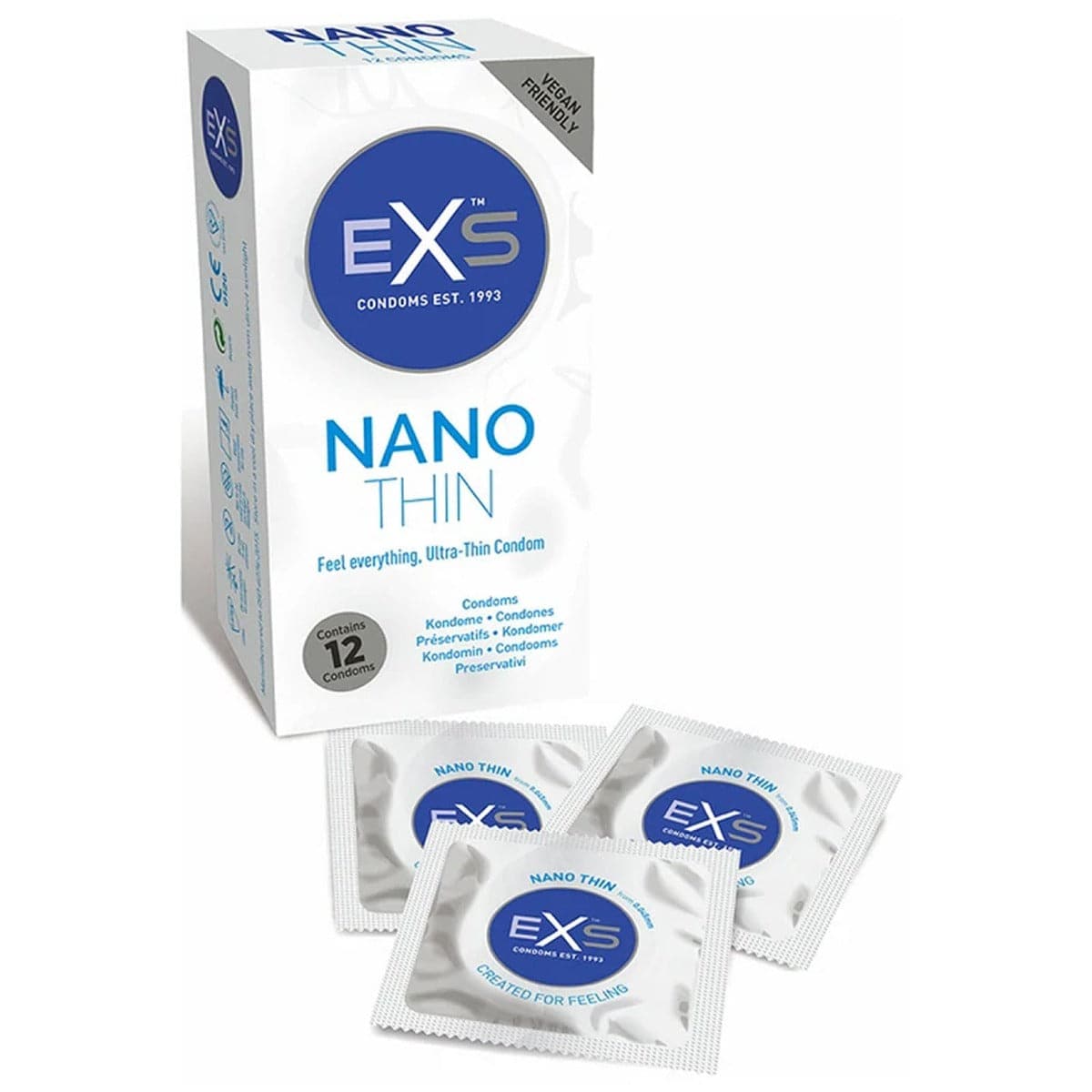 Exs Nano Thin Condoms 12 Pack - Adult Outlet