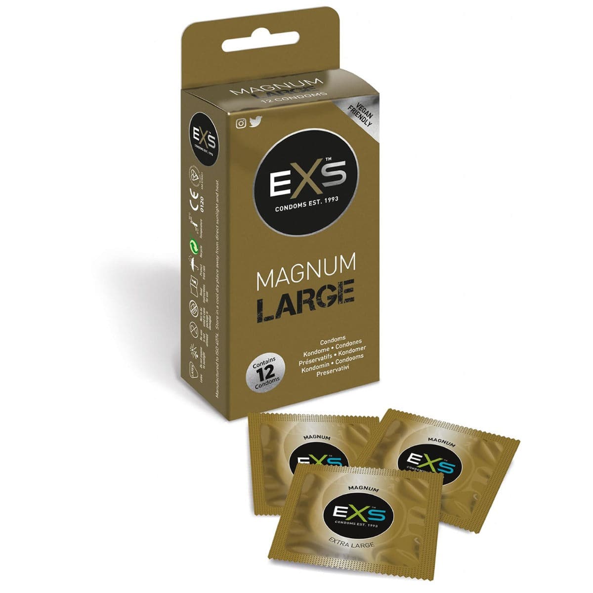 Exs Magnum Condoms 12 Pack - Adult Outlet