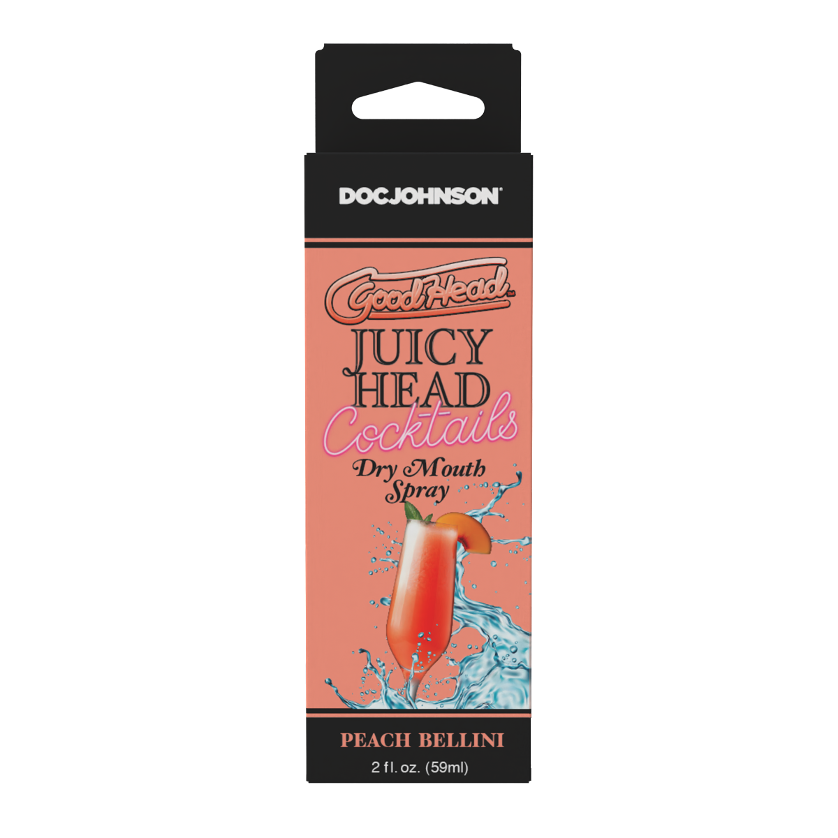 GoodHead Juicy Head Cocktails Dry Mouth Spray Peach Bellini 2 oz.
