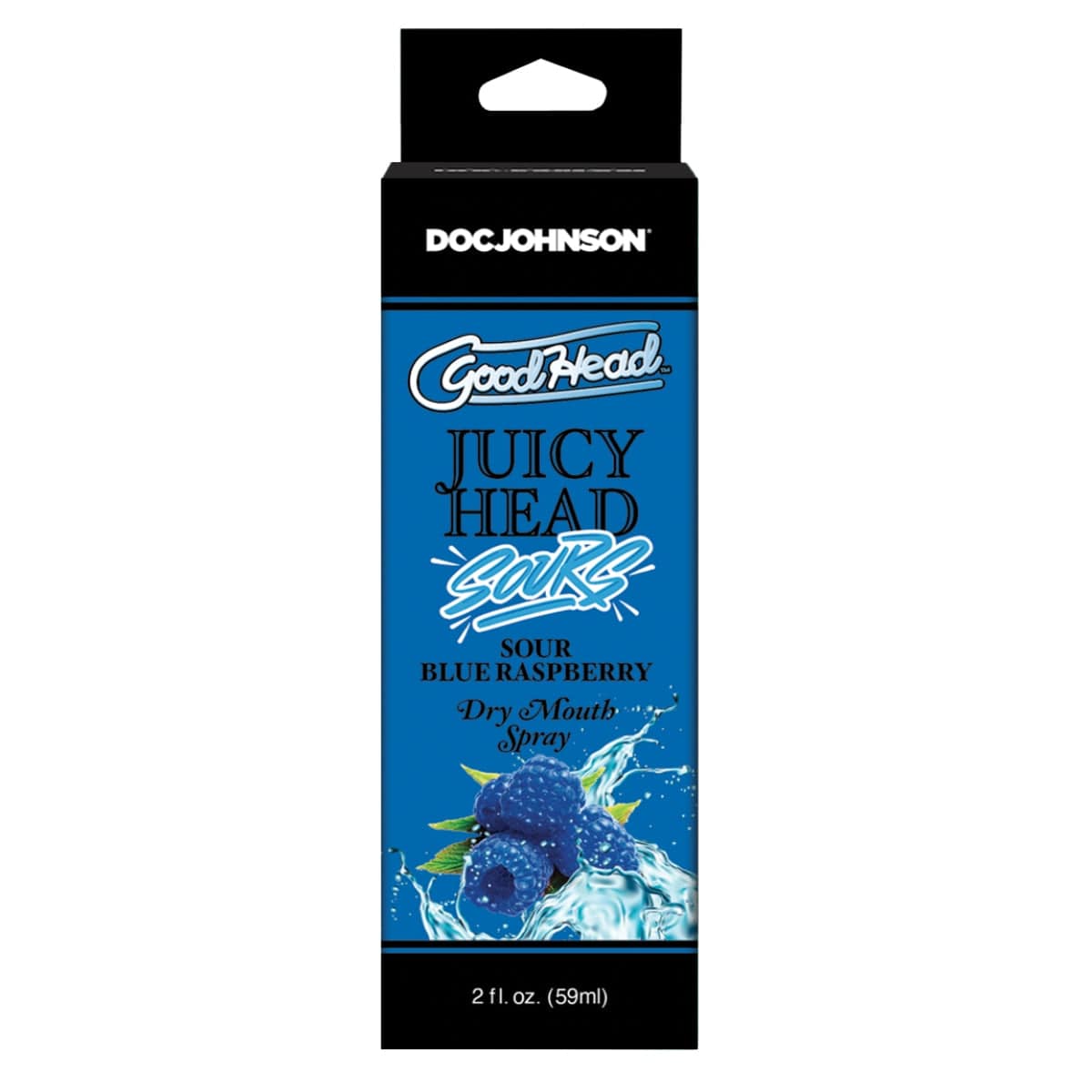 Goodhead Juicy Head Dry Mouth Spray Sour Blue Raspberry 2 Fl oz - Adult Outlet