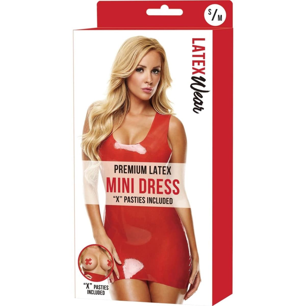 Latex Wear Premium Latex Mini Dress Red Small Medium - Adult Outlet