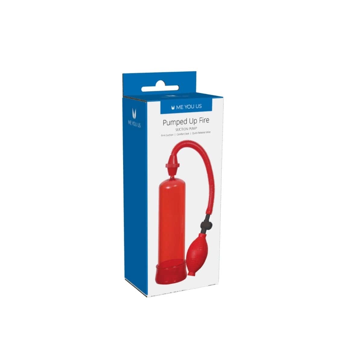 Me You Us Pumped Up Fire Penis Pump Red - Adult Outlet