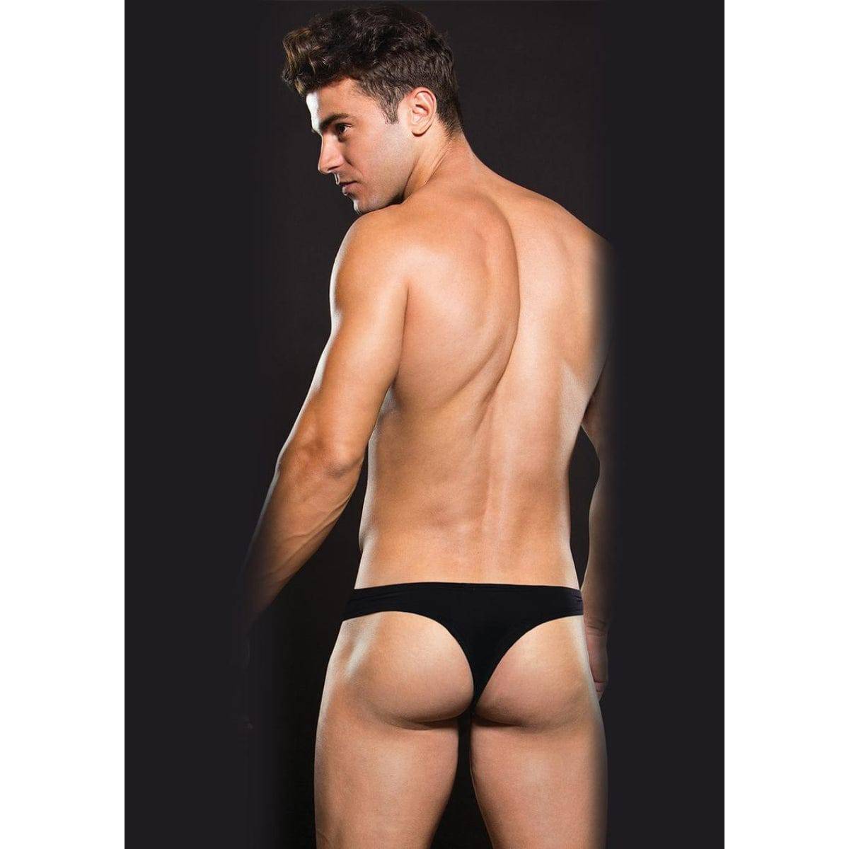 Envy Microfiber Thong Black XXL - Adult Outlet