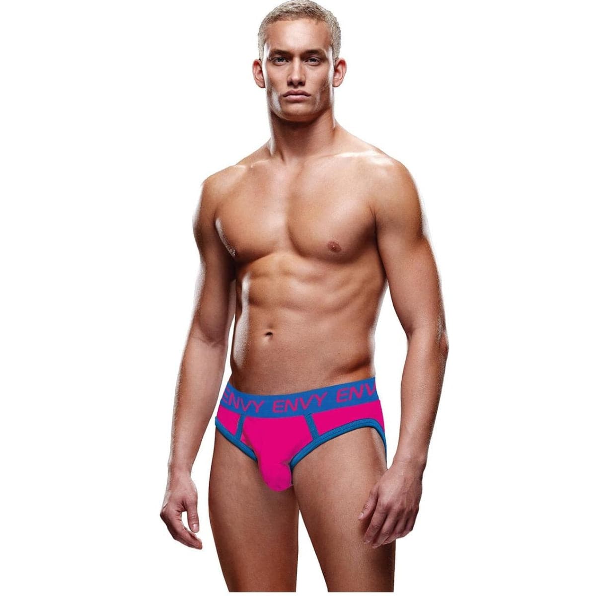 Solid Envy Jock - Pink/Blue - S/M - Adult Outlet