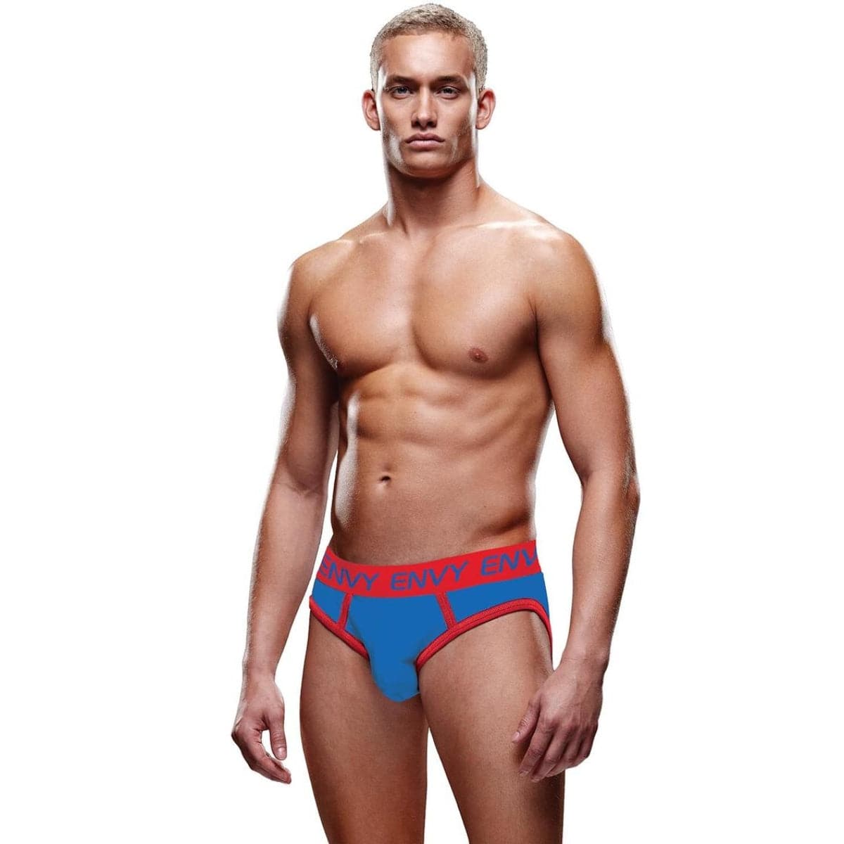 Solid Envy Jock - Blue/Red - S/M - Adult Outlet