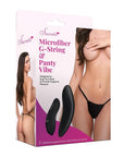 Lace Panty & Rechargeable Remote Control Panty Vibe-Black-Q - Adult Outlet