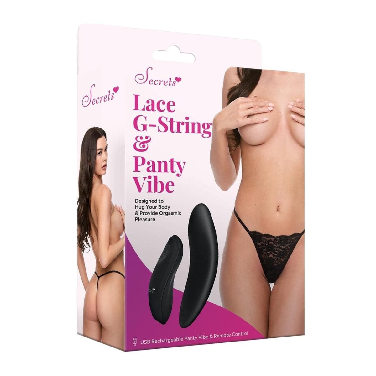 Lace Panty & Rechargeable Remote Control Panty Vibe-Black-Q A - Adult Outlet