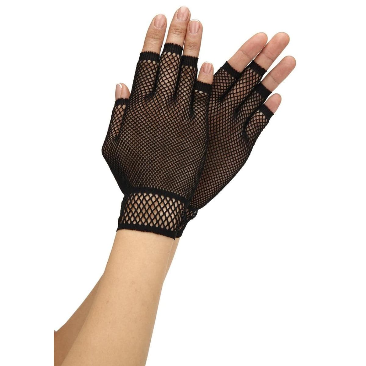 Baci Fingerless Fishnet Glove Black - Adult Outlet