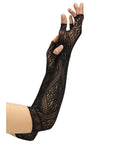 Baci Fingerless Lace Opera Glove Black - Adult Outlet